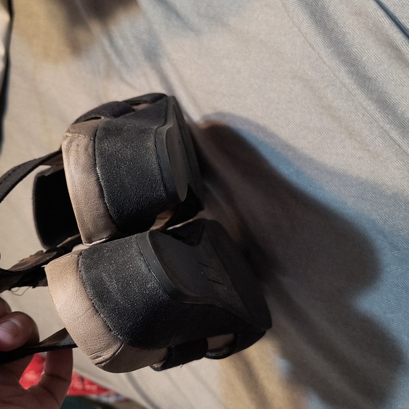 Hocus Pocus low black suedey wedges in great shape - Picture 3 of 5